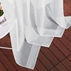 image:imageNICETOWN Sheer Window Curtain Panels  Ivory Eyelet Top Solid Voile for KitchenHotel 2 Pieces 54 Wide x 84inch LengthLight Gray