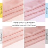 image:imageNICETOWN Sheer Window Curtain Panels  Ivory Eyelet Top Solid Voile for KitchenHotel 2 Pieces 54 Wide x 84inch LengthLight Pink