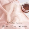 image:imageNICETOWN Sheer Window Curtain Panels  Ivory Eyelet Top Solid Voile for KitchenHotel 2 Pieces 54 Wide x 84inch LengthLight Pink