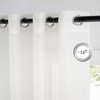 image:imageNICETOWN Sheer Window Curtain Panels  Ivory Eyelet Top Solid Voile for KitchenHotel 2 Pieces 54 Wide x 84inch LengthNatural