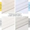 image:imageNICETOWN Sheer Window Curtain Panels  Ivory Eyelet Top Solid Voile for KitchenHotel 2 Pieces 54 Wide x 84inch LengthNatural