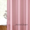 image:imageNICETOWN Sheer Window Curtain Panels  Ivory Eyelet Top Solid Voile for KitchenHotel 2 Pieces 54 Wide x 84inch LengthPink