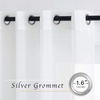 image:imageNICETOWN Sheer Window Curtain Panels  Ivory Eyelet Top Solid Voile for KitchenHotel 2 Pieces 54 Wide x 84inch LengthPure White