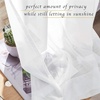 image:imageNICETOWN Sheer Window Curtain Panels  Ivory Eyelet Top Solid Voile for KitchenHotel 2 Pieces 54 Wide x 84inch LengthPure White