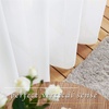 image:imageNICETOWN Sheer Window Curtain Panels  Ivory Eyelet Top Solid Voile for KitchenHotel 2 Pieces 54 Wide x 84inch LengthPure White