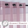 image:imageNICETOWN Sheer Window Curtain Panels  Ivory Eyelet Top Solid Voile for KitchenHotel 2 Pieces 54 Wide x 84inch LengthPurple