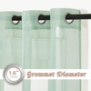 image:imageNICETOWN Sheer Window Curtain Panels  Ivory Eyelet Top Solid Voile for KitchenHotel 2 Pieces 54 Wide x 84inch LengthSage Green