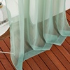 image:imageNICETOWN Sheer Window Curtain Panels  Ivory Eyelet Top Solid Voile for KitchenHotel 2 Pieces 54 Wide x 84inch LengthSage Green