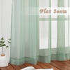 image:imageNICETOWN Sheer Window Curtain Panels  Ivory Eyelet Top Solid Voile for KitchenHotel 2 Pieces 54 Wide x 84inch LengthSage Green