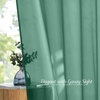 image:imageNICETOWN Sheer Window Curtain Panels  Ivory Eyelet Top Solid Voile for KitchenHotel 2 Pieces 54 Wide x 84inch LengthSante Green