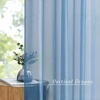 image:imageNICETOWN Sheer Window Curtain Panels  Ivory Eyelet Top Solid Voile for KitchenHotel 2 Pieces 54 Wide x 84inch LengthStone Blue