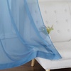 image:imageNICETOWN Sheer Window Curtain Panels  Ivory Eyelet Top Solid Voile for KitchenHotel 2 Pieces 54 Wide x 84inch LengthStone Blue