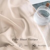 image:imageNICETOWN Sheer Window Curtain Panels  Ivory Eyelet Top Solid Voile for KitchenHotel 2 Pieces 54 Wide x 84inch LengthTaupe