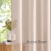 image:imageNICETOWN Sheer Window Curtain Panels  Ivory Eyelet Top Solid Voile for KitchenHotel 2 Pieces 54 Wide x 84inch LengthTaupe