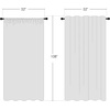 image:imageNICETOWN Sheer Window Curtain Panels  Ivory Eyelet Top Solid Voile for KitchenHotel 2 Pieces 54 Wide x 84inch LengthTaupe