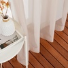 image:imageNICETOWN Sheer Window Curtain Panels  Ivory Eyelet Top Solid Voile for KitchenHotel 2 Pieces 54 Wide x 84inch LengthTaupe