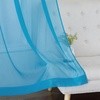 image:imageNICETOWN Sheer Window Curtain Panels  Ivory Eyelet Top Solid Voile for KitchenHotel 2 Pieces 54 Wide x 84inch LengthTeal