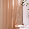 image:imageNICETOWN Sheer Window Curtain Panels  Ivory Eyelet Top Solid Voile for KitchenHotel 2 Pieces 54 Wide x 84inch LengthTerracotta