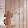 image:imageNICETOWN Sheer Window Curtain Panels  Ivory Eyelet Top Solid Voile for KitchenHotel 2 Pieces 54 Wide x 84inch LengthTerracotta