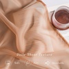 image:imageNICETOWN Sheer Window Curtain Panels  Ivory Eyelet Top Solid Voile for KitchenHotel 2 Pieces 54 Wide x 84inch LengthTerracotta