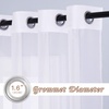 image:imageNICETOWN Sheer Window Curtain Panels  Ivory Eyelet Top Solid Voile for KitchenHotel 2 Pieces 54 Wide x 84inch LengthWhite