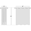 image:imageNICETOWN Sheer Window Curtain Panels  Ivory Eyelet Top Solid Voile for KitchenHotel 2 Pieces 54 Wide x 84inch LengthWhite