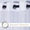 image:imageNICETOWN Sheer Window Curtain Panels  Ivory Eyelet Top Solid Voile for KitchenHotel 2 Pieces 54 Wide x 84inch LengthWhite