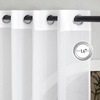 image:imageNICETOWN Sheer Window Curtain Panels  Ivory Eyelet Top Solid Voile for KitchenHotel 2 Pieces 54 Wide x 84inch LengthWhite