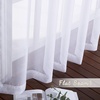 image:imageNICETOWN Sheer Window Curtain Panels  Ivory Eyelet Top Solid Voile for KitchenHotel 2 Pieces 54 Wide x 84inch LengthWhite
