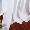image:imageNICETOWN Sheer Window Curtain Panels  Ivory Eyelet Top Solid Voile for KitchenHotel 2 Pieces 54 Wide x 84inch LengthWhite