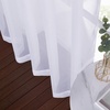 image:imageNICETOWN Sheer Window Curtain Panels  Ivory Eyelet Top Solid Voile for KitchenHotel 2 Pieces 54 Wide x 84inch LengthWhite