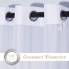 image:imageNICETOWN Sheer Window Curtain Panels  Ivory Eyelet Top Solid Voile for KitchenHotel 2 Pieces 54 Wide x 84inch LengthWhite