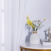 image:imageNICETOWN Sheer Window Curtain Panels  Ivory Eyelet Top Solid Voile for KitchenHotel 2 Pieces 54 Wide x 84inch LengthWhite