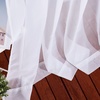image:imageNICETOWN Sheer Window Curtain Panels  Ivory Eyelet Top Solid Voile for KitchenHotel 2 Pieces 54 Wide x 84inch LengthWhite