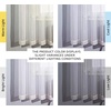 image:imageNICETOWN Sheer Window Curtain Panels  Ivory Eyelet Top Solid Voile for KitchenHotel 2 Pieces 54 Wide x 84inch LengthWhite