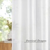 image:imageNICETOWN Sheer Window Curtain Panels  Ivory Eyelet Top Solid Voile for KitchenHotel 2 Pieces 54 Wide x 84inch LengthWhite