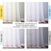 image:imageNICETOWN Sheer Window Curtain Panels  Ivory Eyelet Top Solid Voile for KitchenHotel 2 Pieces 54 Wide x 84inch LengthWhite