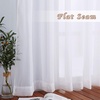 image:imageNICETOWN Sheer Window Curtain Panels  Ivory Eyelet Top Solid Voile for KitchenHotel 2 Pieces 54 Wide x 84inch LengthWhite