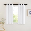 image:imageNICETOWN Sheer Window Curtain Panels  Ivory Eyelet Top Solid Voile for KitchenHotel 2 Pieces 54 Wide x 84inch LengthWhite