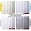 image:imageNICETOWN Sheer Window Curtain Panels  Ivory Eyelet Top Solid Voile for KitchenHotel 2 Pieces 54 Wide x 84inch LengthWhite