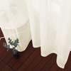 image:imageNICETOWN Sheer Window Curtain Panels  Ivory Eyelet Top Solid Voile for KitchenHotel 2 Pieces 54 Wide x 84inch LengthYellow Beige