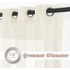 image:imageNICETOWN Sheer Window Curtain Panels  Ivory Eyelet Top Solid Voile for KitchenHotel 2 Pieces 54 Wide x 84inch LengthYellow Beige