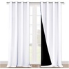 image:imageNICETOWN Full Shading Curtains 90 inches Long 2 Panels Set for Windows Super HeavyDuty Black Lined Blackout Curtains for Bedroom Privacy Assured Window Treatment White Pack of 2 52 inches W