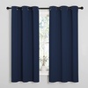 image:imageNICETOWN Light Blocking Thermal Insulated Solid Grommet Top Blackout CurtainsDrapesPanels for Kids Room Navy 1 Pair 42 x 63 Inch