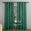image:imageNICETOWN Sheer Window Curtain Panels  Ivory Eyelet Top Solid Voile for KitchenHotel 2 Pieces 54 Wide x 84inch LengthSante Green