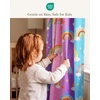 image:imageNICETOWN 100 Blackout Rainbow Yellow Curtains Cartoon Grommet Window Drapes for Kids Bedroom Nursery Thermal Insulated Room Darkening Treatments 2 Panels 52 x 84 Paler YellowPurple  Blue  Pink