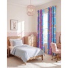 image:imageNICETOWN 100 Blackout Rainbow Yellow Curtains Cartoon Grommet Window Drapes for Kids Bedroom Nursery Thermal Insulated Room Darkening Treatments 2 Panels 52 x 84 Paler YellowPurple  Blue  Pink