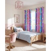 image:imageNICETOWN 100 Blackout Rainbow Yellow Curtains Cartoon Grommet Window Drapes for Kids Bedroom Nursery Thermal Insulated Room Darkening Treatments 2 Panels 52 x 84 Paler YellowPurple  Blue  Pink