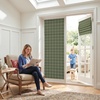 image:imageNICETOWN 100 Blackout Rustic Buffalo Plaid French Door Curtains No Drill Cordless Roman Shade with Tieback for Doors W24 x L64 Privacy amp Thermal Shade for Living Room Patio Glass 1 PC TaupePlaid  Olive Green  White