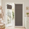 image:imageNICETOWN 100 Blackout Rustic Buffalo Plaid French Door Curtains No Drill Cordless Roman Shade with Tieback for Doors W24 x L64 Privacy amp Thermal Shade for Living Room Patio Glass 1 PC TaupePlaid  Brown  White